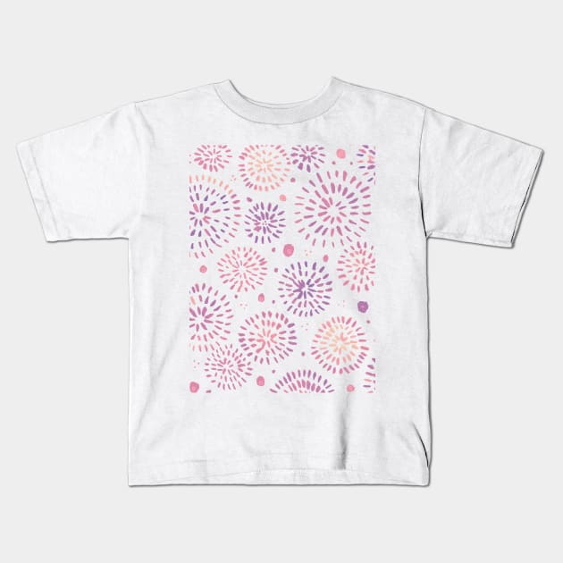 Abstract watercolor sparkles – pastel pink Kids T-Shirt by wackapacka